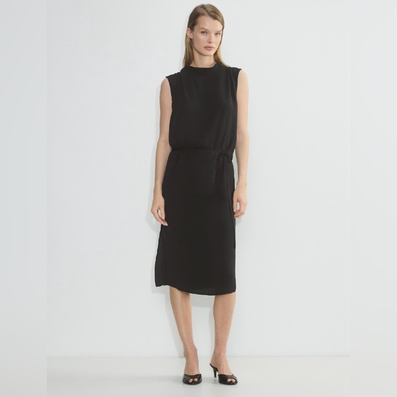 NWT Aritzia Wilfred Colette Dress M black - Picture 3 of 9